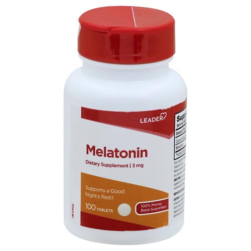 Image for Leader Melatonin, 3 mg, Tablets,100ea from Cheffy Drugs LLC