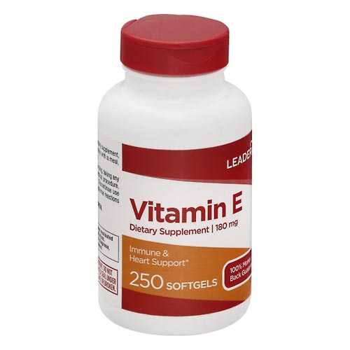 Image for Leader Vitamin E, 180 mg, Softgels,250ea from Cheffy Drugs LLC