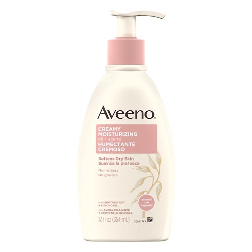 Image for Aveeno Moisturizing Oil, Creamy, Scented,12oz from Cheffy Drugs LLC